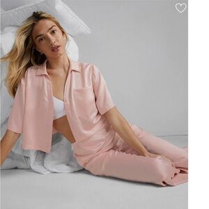 Lunya 100% washable silk high rise pant set, size S, 24” inseam